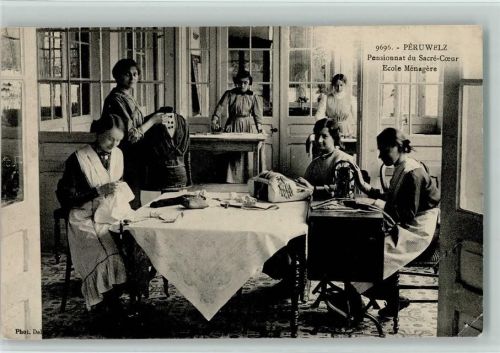 Peruwelz Frauen Pensionat du Cacre-Coer - Ecole Menagere - Nähstube