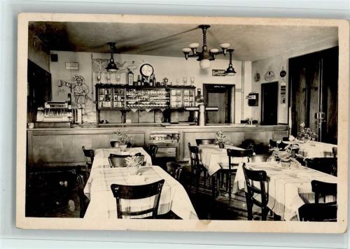 Oldenburg 1960 Hotel Stadt Frankfurt Innenansicht, Ausschank, Kasse