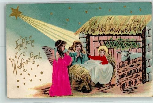 1903 Prägedruck Weihnachten Engel AK