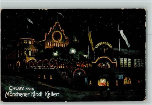 München Münchner Kindlkeller Nacht beleuchtet