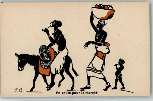 Karikatur sign P.A. - En route pour le marche