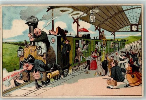 1900 sign. J.v. Kulas Humor AK