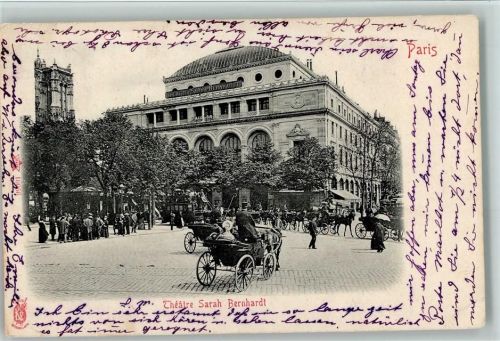 Paris 1903 Theater Sarah Bernhardt AK