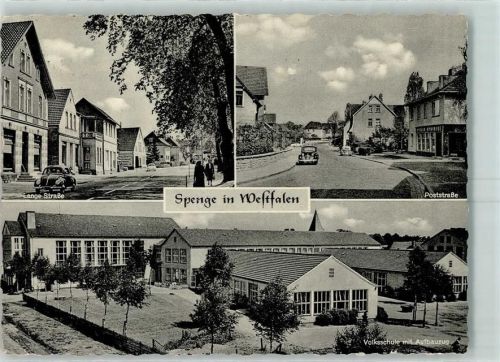 Spenge Lange Straße Poststraße Volksschule mit Aufbauzug