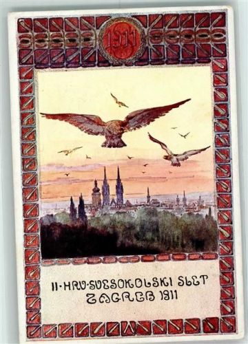 Zagreb 1911 II. Hrv. Svesokolski Slet Adler