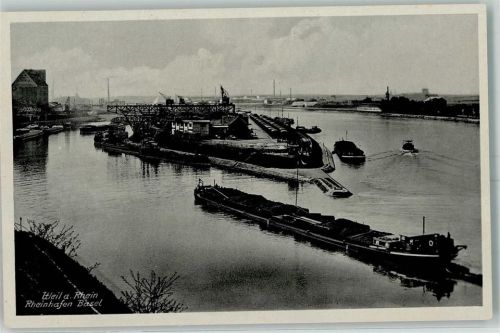 Weil am Rhein Rheinhafen Basel Frachtschiff