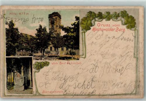 Wilthen 1904 Bismarkstein Mönchswalder Berg Bahnpost Bautzen Wilthen Zug 795