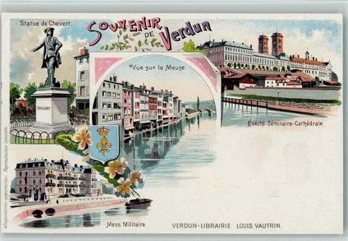 55100 Verdun - Gruss aus - Denkmla de Chevert, Mess Militaire, Erhaltung I AK