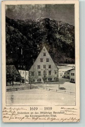 Ettal 1919 Klostergasthaus 300jähriges Bestehen
