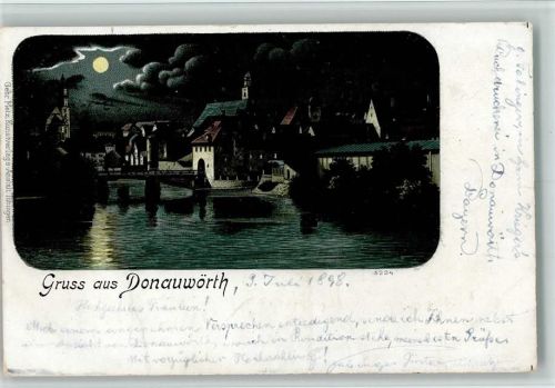 Donauwörth 1899 Gruss aus - Gebr. Metz 5224 , gute Erhaltung AK