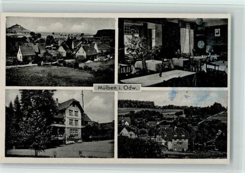 Mülben 1946 Müttererholungsheim mit Innenansicht AK