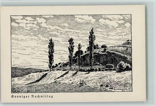 Sonniger Nachmittag - sign Hans von Volkmann, Willinghäuser Malerkolonie 1920 AK Künstler Lithographie