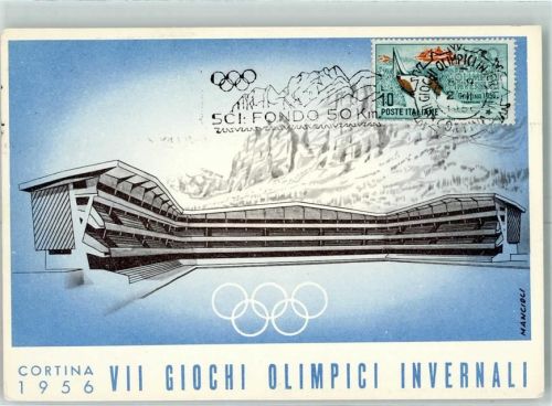 Cortina d'Ampezzo VII Giochi Olimpici Invernali 1956 sign. Mancioli