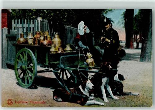1915 Laitiere Flamande Polizei Kontrolle Verlag Lux Serie 18-1 AK