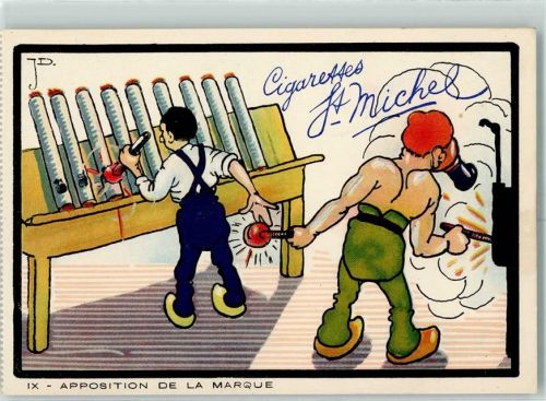 1929 St. Michel Cigarettes sign. Jean Drapz Nr. IX Serie AK
