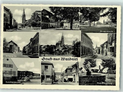 Waldniel Gladbacher Straße Markt An der Schule Dülkener Straße Lange Straße Kunstseide AG Rössler Siedlung