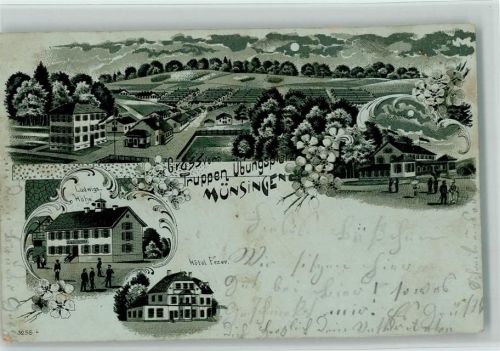 Münsingen 1899 Gruss aus - gute Erhaltung AK
