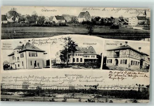 Grafenwöhr Wohnhaus des Lagerkommandeurs Militärgasthaus Bauleitung Mannschaftslager