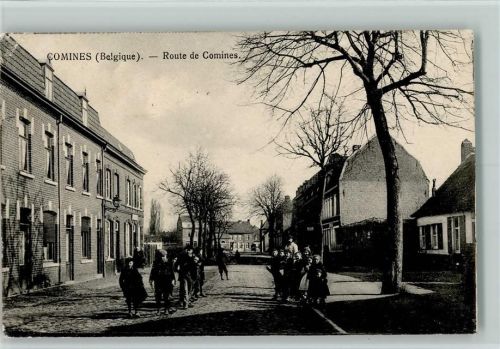 Comines 1918 Route de Comines AK
