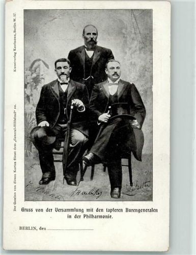 Berlin Mitte 1902 Erinnerung an den Besuch der Burengenerale in der Philharmonie AK