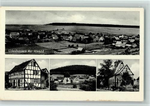 Udenhausen Gesamtansicht Lebensmittel M. Falck Teilansicht 4-Bildaufnahme