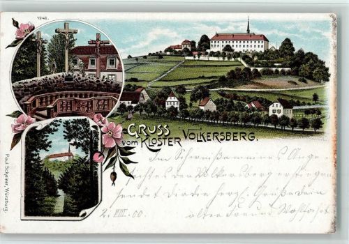 Volkersberg 1900 Kloster Volkersberg Drei Kreuze 3-Bildaufnahme