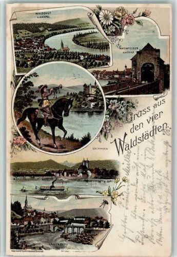 Waldshut 1898 Gruss aus - den Vierwaldstädten Verlag Lautz 1641