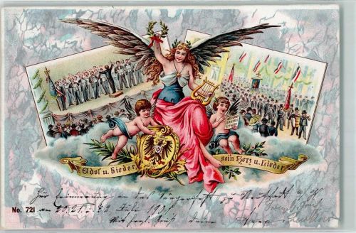 1901 Engel Leier Chor Parade AK