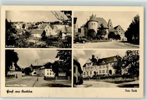 Buchloe WK II Adolf Hitler-Platz LKW-Pritsche Postberg Rathaus
