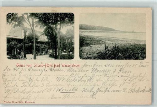 Flensburg 1903 Strand-Hotel Bad Wassersleben