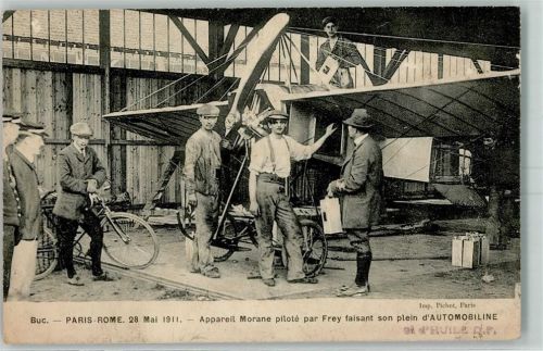 Roma Paris-Rome Mai 1911 Appareil Morane pilote par Frey AK