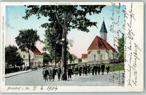 Arnsdorf 1904 Friedenseiche Kinder