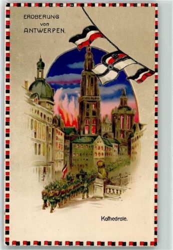 Antwerpen WK I Eroberung von Antwerpen Kathedrale