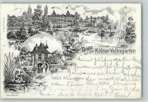 Köln Neustadt-Süd 102 1897 Gruss aus - Litho, Volksgarten AK