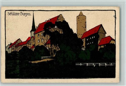 Schlitz 1937 Schlitzer Burgen AK