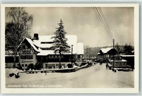 Schreiberhau Winter Winkelstraße m. Lukasmühle