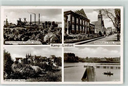 Lintfort Steinkohlebergwerk Friedrich Heinrich Mittelschule Ev. Kirche Schwimmbad