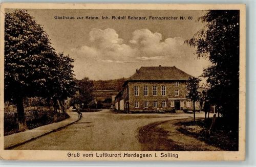 Hardegsen 1931 Gasthaus zur Krone AK