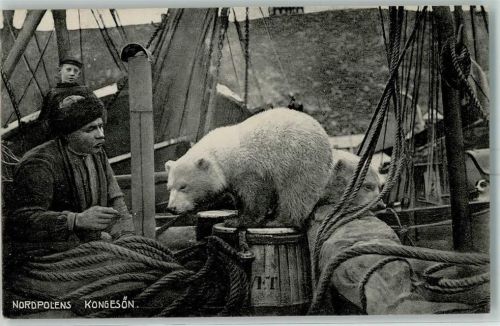 Bergen Eisbär Segelschiff Ort lt. Stempel