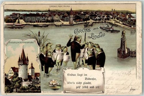 Lindau 1898 vermenschlicht Gruss aus