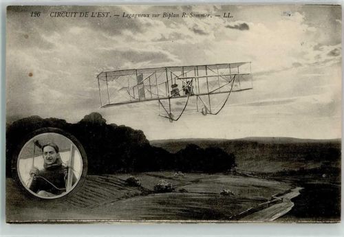 Paris Nr. 126 Circuit de LÈst Legagneux sur Biplan R. Sommer Rückseite Werbung Pharma Labaratoire Couturieux