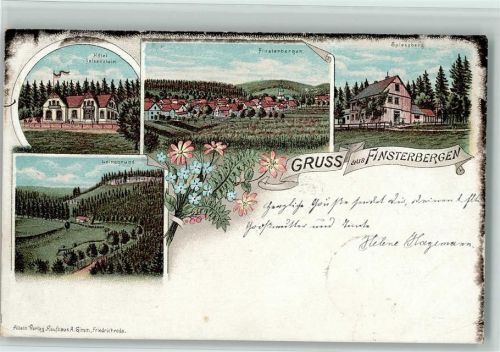 Finsterbergen 1900 Hotel Felsenstein Spiessberg Leinagrund