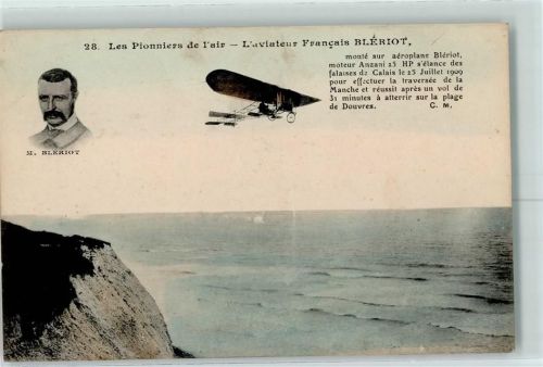Nr. 28 Verlag C. Malcuit Aviateur Francais Bleriot 1909