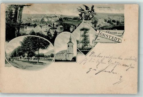 Jöhstadt 1899 Ortsteil Dürrenberg Aussichtsturm Kirche Marktplatz