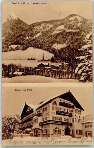 Kreuth Dorf Kreuth Hotel zur Post Leonhartstein Winter