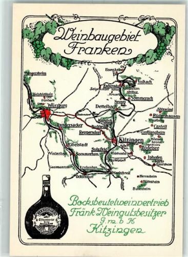 Kitzingen Weinbaugebiet Franken Bocksbeutel Weinvertrieb Fränk. Weingutbesitzer GmbH