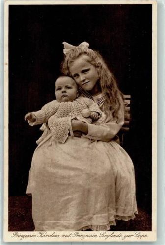 Prinzessin Karoline mit Sieglinde zur Lippe AK