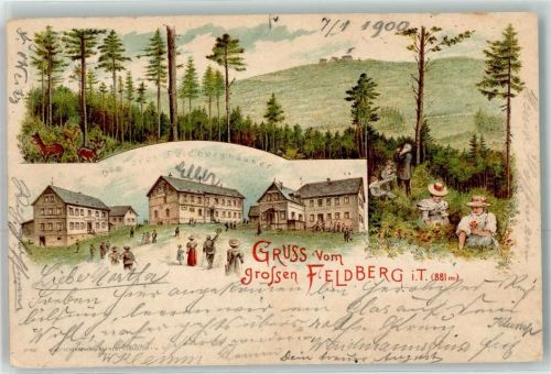 Feldberg 1900 Gruss vom grossen Feldberg Die drei Feldberghäuser