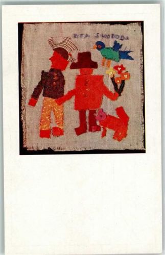 Wien Aus der Jugendkunstklasse Prof. Cizeks Nr 3 Wollstickerei