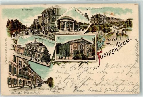 Frantiskovy Lazne 1897 Parkstraße Culmerstraße Franzensbrunnen Theater Morgenzeile